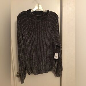 🔥Volcom She Savage Mock Neck Relaxed Fit Super Soft Ribbed Knit Sweater Large